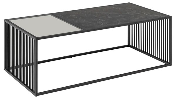 Masuta de cafea Strington, Negru, 40x120x60 cm