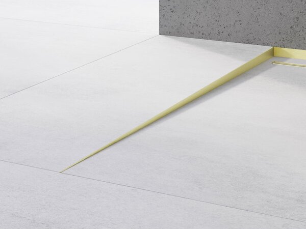Mexen Line-B șină de scurgere pentru podea 120 cm stânga, aurie periată - 185501120L