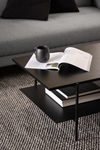 Masuta de cafea Angus, Negru, 40x115x60 cm