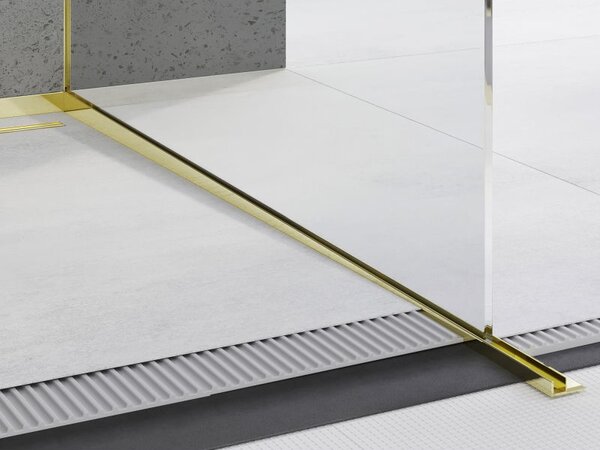 Mexen Line-B șină de scurgere pentru sticlă 120 cm dreapta, aurie - 185004120R