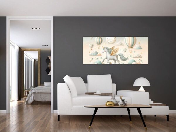 Tablou - Unicorn fericit (120x50 cm)