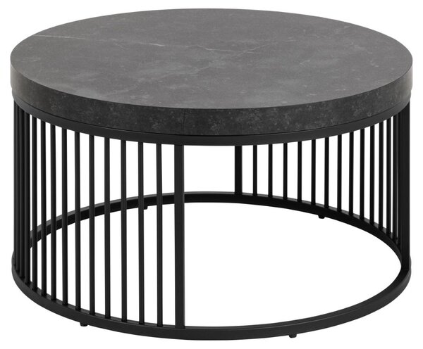 Masuta de cafea Strington, Negru, 35x65x65 cm