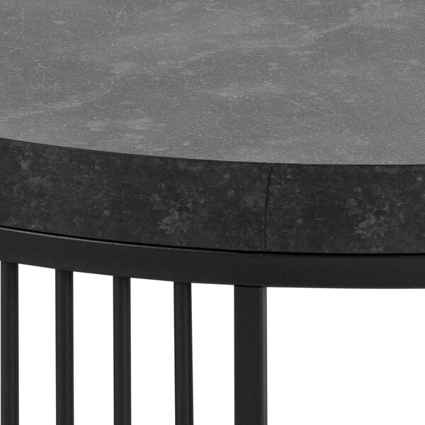 Masuta de cafea Strington, Negru, 35x65x65 cm