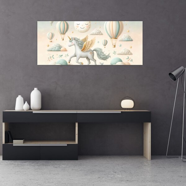 Tablou - Unicorn fericit (120x50 cm)