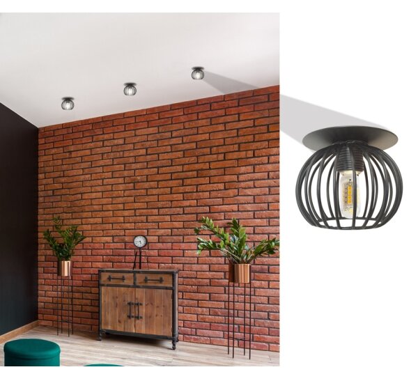 Plafonieră încastrată SK 93 1xG9/40W/230V negru