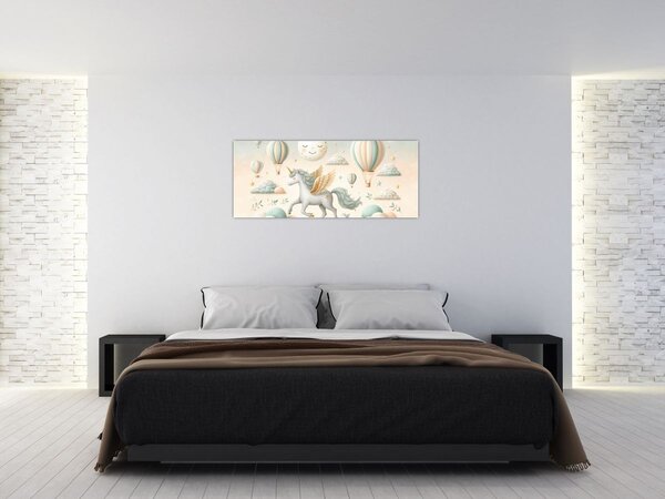 Tablou - Unicorn fericit (120x50 cm)