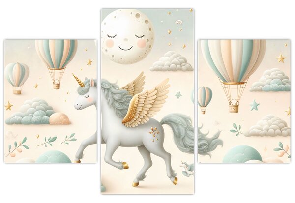 Tablou - Unicorn fericit (90x60 cm)