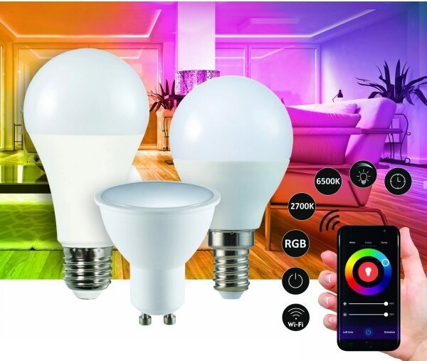 RGB LED Bec dimmabil A65 E27/11W/230V 2700-6500K Wi-fi Tuya