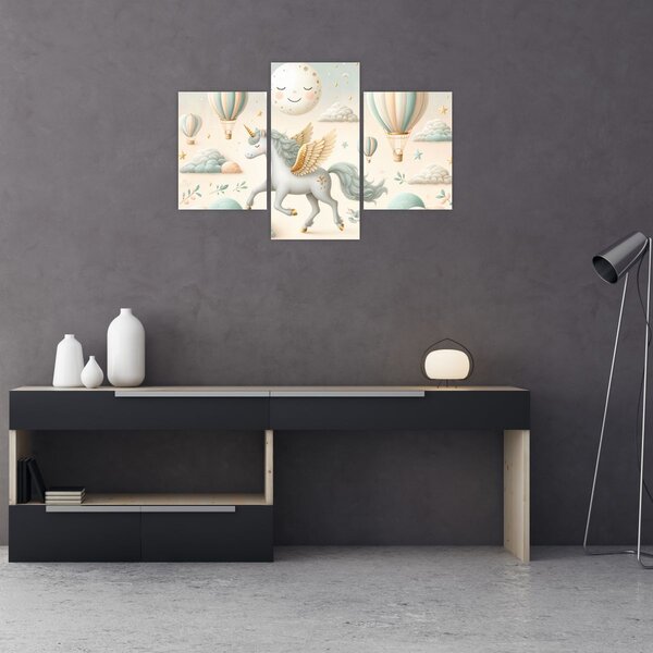 Tablou - Unicorn fericit (90x60 cm)