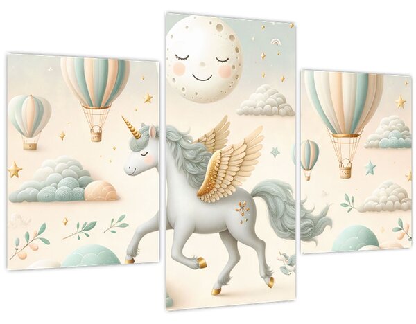 Tablou - Unicorn fericit (90x60 cm)