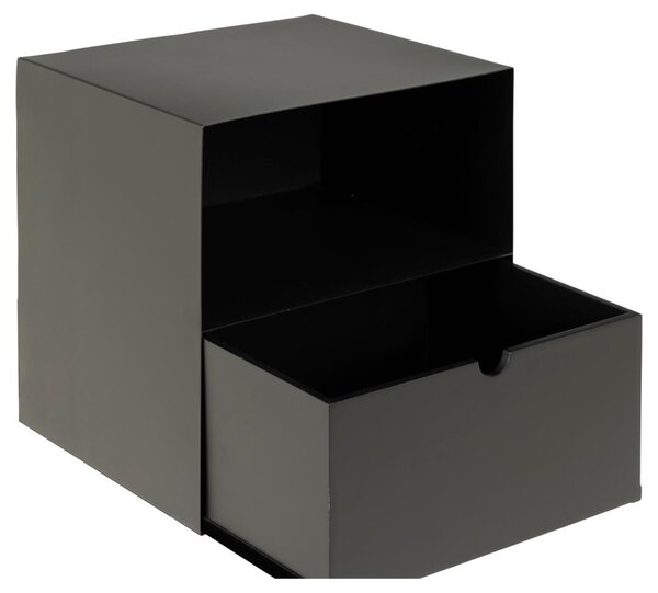 Noptiera Joliet, Negru, 30x30x25 cm