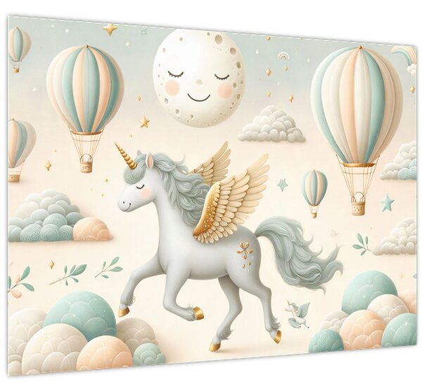Tablou - Unicorn fericit (70x50 cm)