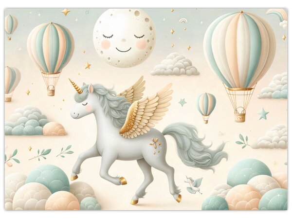 Tablou - Unicorn fericit (70x50 cm)