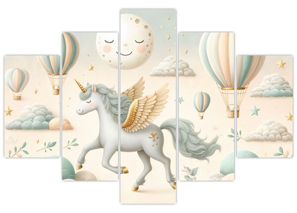 Tablou - Unicorn fericit (150x105 cm)