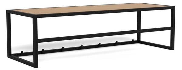 Cuier Seaford V2, Negru, 22x77x28 cm