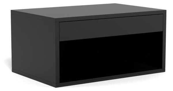 Noptiera Cholet, Negru, 24.5x50x35 cm