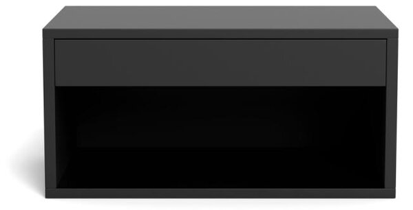 Noptiera Cholet, Negru, 24.5x50x35 cm