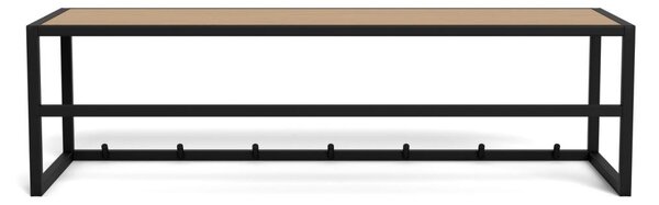 Cuier Seaford V2, Negru, 22x77x28 cm