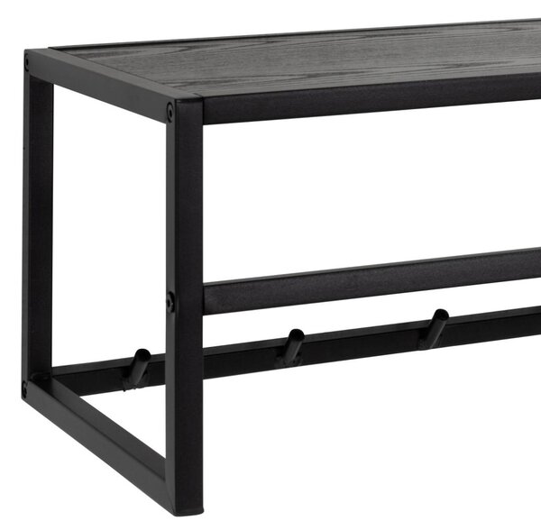 Cuier Seaford V1, Negru, 22x77x28 cm