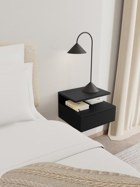 Noptiera Ashlan, Negru, 22.5x35x32 cm