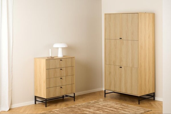 Comoda Albany, Natural, 100.1x80.6x40 cm