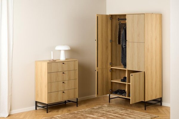 Dulap Albany, Natural, 200x99x60 cm