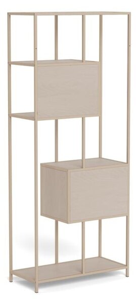 Biblioteca Seaford, Gri, 185x77x35 cm