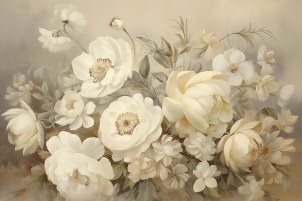 Tapet Buchet luxuriant, Fototapet Flori, w05491 : Uwalls.ro