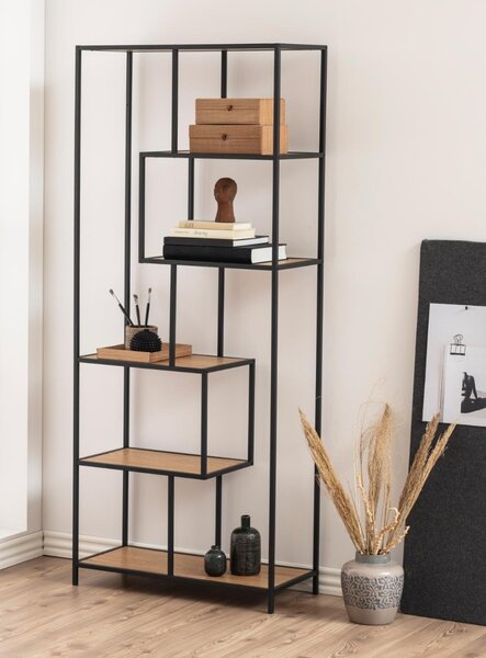 Biblioteca Seaford V1, Natural, 185x77x35 cm