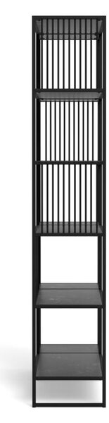 Biblioteca Strington, Negru, 185x120x35 cm