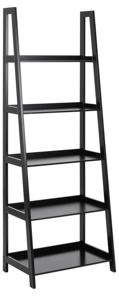 Biblioteca Wally, Negru, 180x63x40 cm