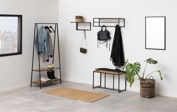 Suport umerase Seaford, Negru, 165x77x37 cm