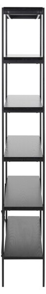 Biblioteca Angus, Negru, 172x94x27 cm