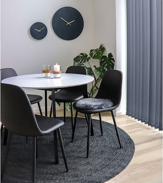 Perna scaun piele de miel, gri, Ø35 cm