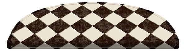 Set 16 covorașe pentru scări Vitaus Chessboard, 20 x 65 cm