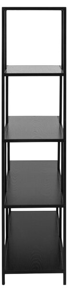 Biblioteca Seaford, Negru, 150x135x35 cm