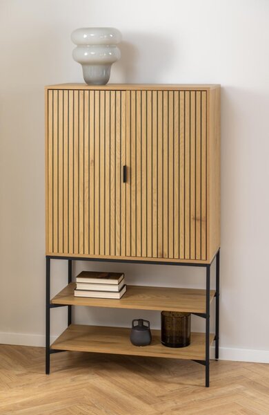 Cabinet Jaipur V1, Natural, 140x80x40 cm