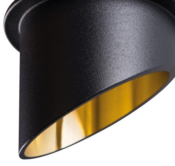 Corp de iluminat încastrat SPAG GU10/35W negru/auriu Kanlux 27324