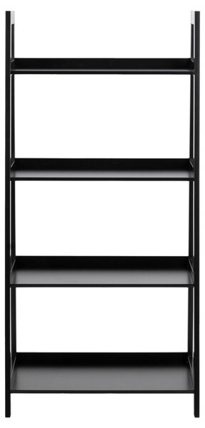Biblioteca Wally, Negru, 130x63x40 cm