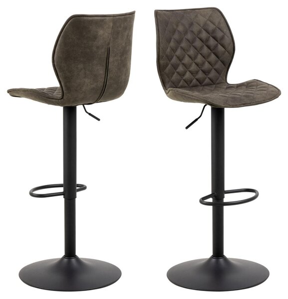 Scaun de bar Naomi, Gri, 116x45.5x50.5 cm