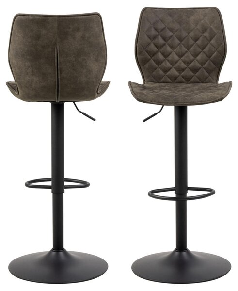 Scaun de bar Naomi, Gri, 116x45.5x50.5 cm