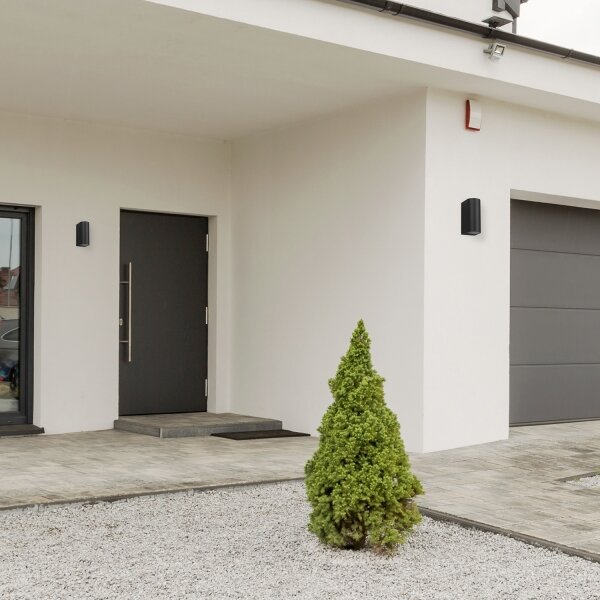 Aplică de exterior OVALIS 2xGU10/35W/230V IP44 neagră