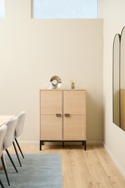Cabinet Kensington, Alb, 120x91x40 cm