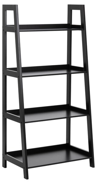 Biblioteca Wally, Negru, 130x63x40 cm
