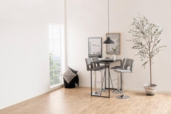 Scaun de bar Sylvia V1, Gri, 115x41.5x52 cm