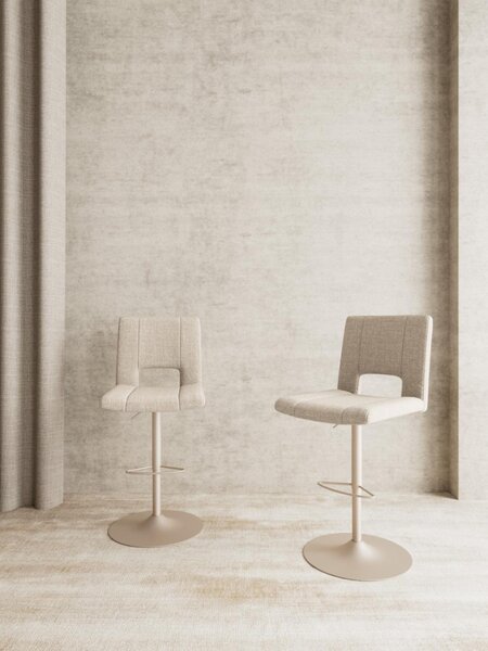 Scaun de bar Sylvia V1, Bej, 115x41.5x52 cm