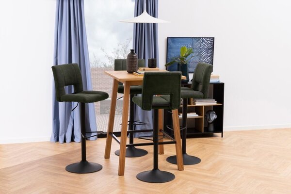 Scaun de bar Sylvia, Verde, 115x41.5x52 cm