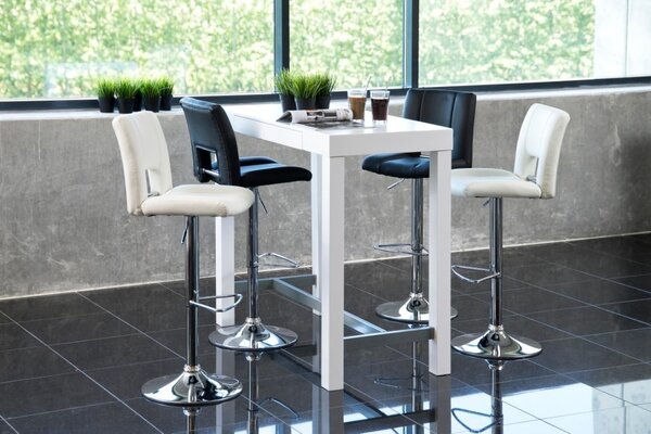 Scaun de bar Sylvia V1, Negru, 115x41.5x52 cm