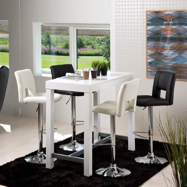 Scaun de bar Sylvia V1, Negru, 115x41.5x52 cm