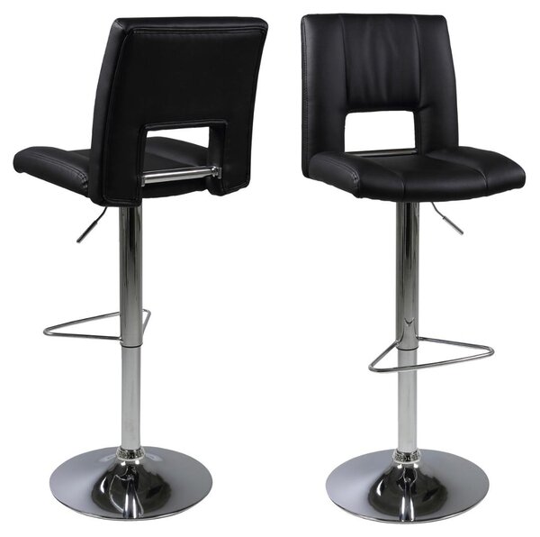Scaun de bar Sylvia V1, Negru, 115x41.5x52 cm